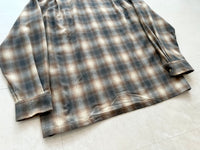 90s Pendleton ShadowPlaid Board Shirt L Ivory&Gray