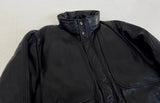 80s Eddie Bauer Leather puffer Jacket L Black