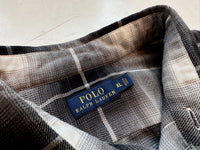 Vintage Polo RalphLauren ShadowPlaid L/S Shirt XL Black&White