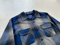 90s Pendleton ShadowPlaid board Shirt M Blue