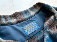60s Pendleton ShadowPlaid Board Shirt XL Blue