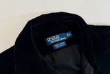 90s Polo Ralph Lauren LOWELL SPORT Velour L/S Shirt M Black