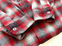 60s Pendleton ShadowPlaid Board Shirt XXL Red
