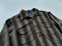 60s Pendleton Shadow Plaid Striped Loop Shirt XL
