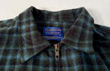 90s Pendleton Front Zip ShadowPlaid Jacket XL Green&Blue