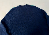 60s VanCort Panel Mohair Sweater M Navy