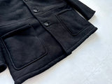 80s Polo Ralph Lauren Mouton Coat M Black