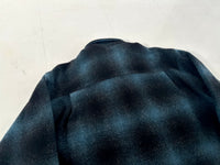 90s WOOLRICH Shadow Plaid Wool Jacket L Black&Blue