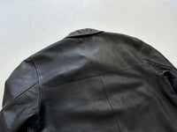 90s Polo Ralph Lauren Leather CarCoat L Black