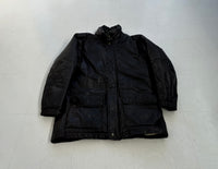 80s Eddie Bauer Leather Puffer Coat L