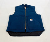90s Carhartt Duck Vest XL V01 Navy