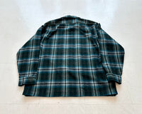 60s Pendleton ShadowPlaid Board Shirt XL Green