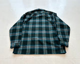 60s Pendleton ShadowPlaid Board Shirt XL Green