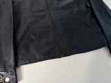 90s Polo Ralph Lauren Leather Double Breasted Riders Jacket XL Black