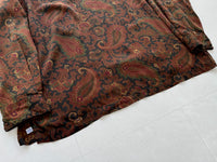 90s Polo Ralph Lauren Rayon Paisley L/S Loop Shirt L