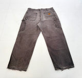 Carhartt DoubleKnee pants 35x30 DarkBrown