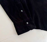 90s Polo Ralph Lauren ESTATE Velour L/S Shirt XXL Black