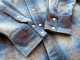 90s Pendleton ShadowPlaid Western Shirt M Blue