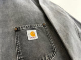 90s Carhartt Michigan Unlined Chore Coat L CU1005 Black