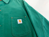 90s Carhartt Michigan Unlined Chore Coat XXL CU1058 Cactus Green