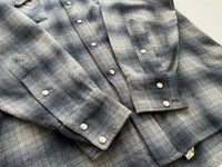 70s Pendleton Shadow Plaid Western Shirt L Gray