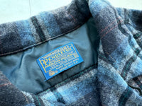 60s Pendleton Shadowplaid Board Shirt XL Navy&Blue