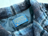 60s Pendleton Shadowplaid Board Shirt XL Navy&Blue