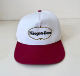 90s Haagen-Dazs SnapBack White&Burgundy