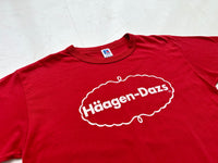 80s Haagen Dazs Logo T-shirt L Red
