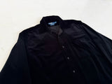 90s Polo Ralph Lauren LOWELL SPORT Velour L/S Shirt M Black