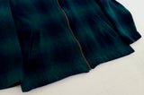 80s Eddie Bauer Shadow Plaid Wool Zip Jacket XL Green