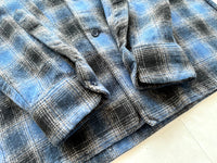 90s Pendleton ShadowPlaid Board Shirt M Black&Blue