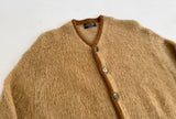 60s PURITAN Mohair Cardigan XL Camel&DarkBrown