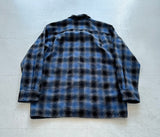 90s Pendleton ShadowPlaid Board Shirt M Black&Blue