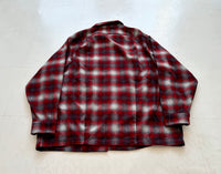60s Pendleton ShadowPlaid Board Shirt XXL Red