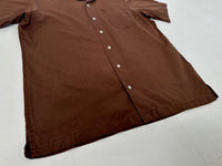 90s Polo Ralph Lauren Cotton&Linen Loop Shirt M Chocolate Brown