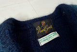 60s VanCort Panel Mohair Sweater M Navy