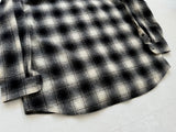 90s Pendleton Shadow Plaid Wool Shirt XL Black&White