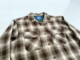 90s Pendleton Shadow Plaid Board Shirt L Shirt Brown&Khaki