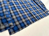 90s Polo Ralph Lauren HERITAGE SKI CAMP ShadowPlaid L/S Shirt XL Blue&Black