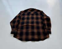 90s Pendleton Shadow plaid Western Shirt XXL Brown