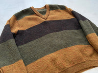 60s TOWNE AND KING V neck Mohair Sweater L Border