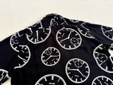 90s Polo Ralph Lauren Clock Rayon Loop shirt M Black
