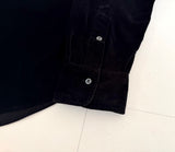 90s Polo Ralph Lauren ESTATE Velour L/S Shirt XXL Black