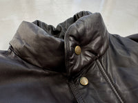 80s Eddie Bauer Leather Puffer Coat L