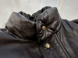 80s Eddie Bauer Leather Puffer Coat L