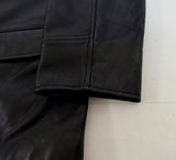 90s Polo Ralph Lauren Leather CarCoat XL Black