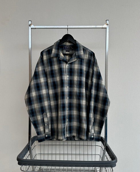 90s POLO Sport Rayon Shadow Plaid Loop Shirt L