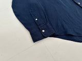 90s Polo Ralph Lauren 100%Linen L/S Shirt L DeepNavy