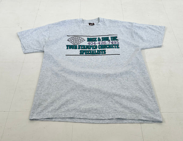 90s Concrete Company T-shirt XL Gray